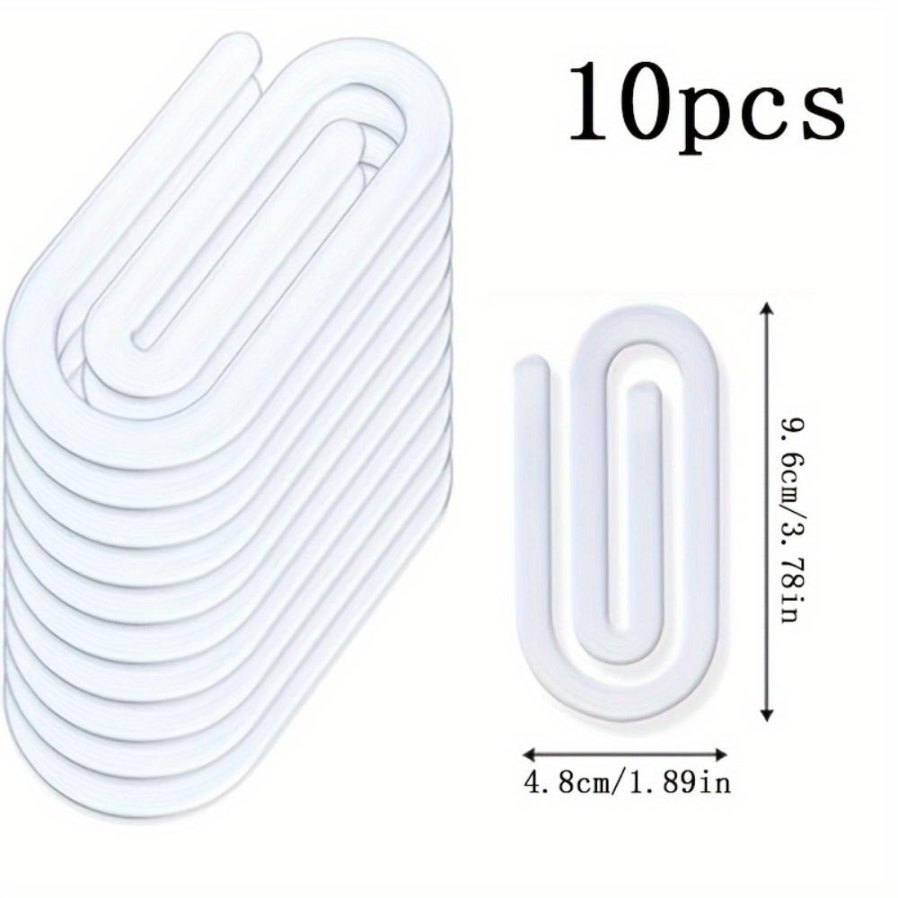 10pcs Sublimation Blanks Acrylic Paper Clips, 4" x 2" Jumbo Paper Clips Clear for Heat Transfer DIY Design, School Classroom