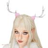 2PCS Lovely Hair Clip Clear Christmas Antler Hair Barrettes Bangs Hair Clip