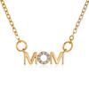 Multi-Tone Mom & Child Pendant Necklace Set, Heart & Family Silhouette Necklaces for Mother's Day