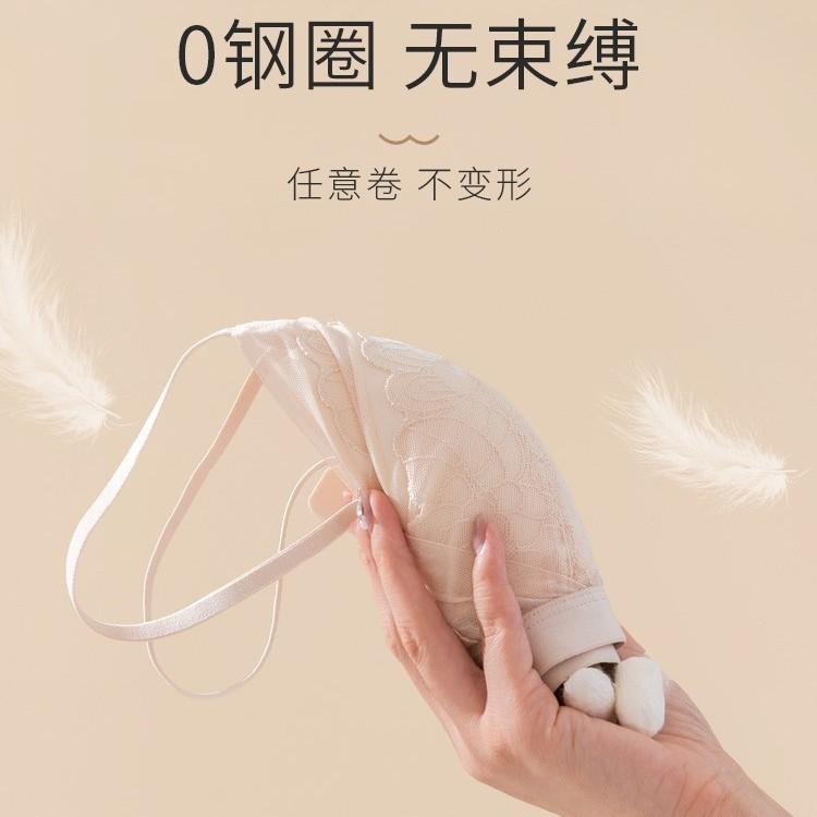 French Sexy Lace Triangle Cup Small Chest Bra Women's Summer Thin Breathable Underwear Girlish Pure Desire Bra Cover