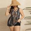 Plus size 2024 Dámské nové plavky Tankini 2dílná sada Plavky Leopardí potisk Plavky Sportovní Přímořská dovolená Plavky 0XL-5XL