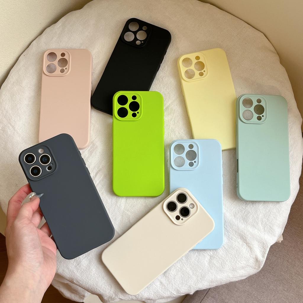 Niche solid color convex lens matte case for iPhone16Pro max mobile phone case Apple 15 new 14/13