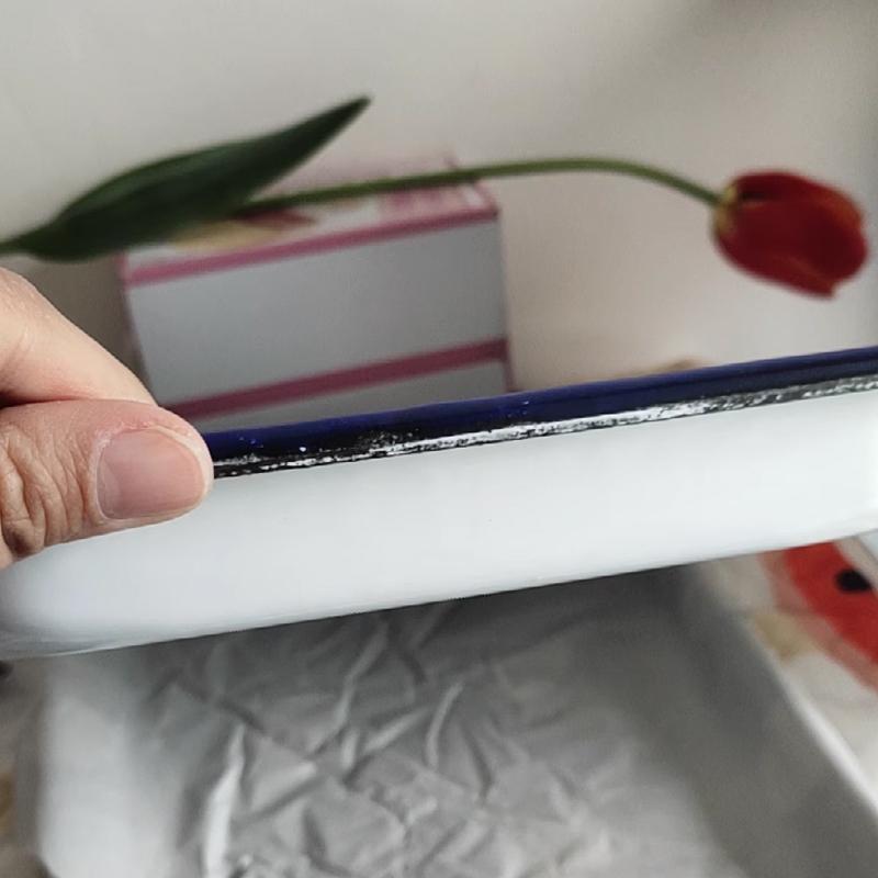 Enamel Rectangle Dish Plate, Rectangle Tray