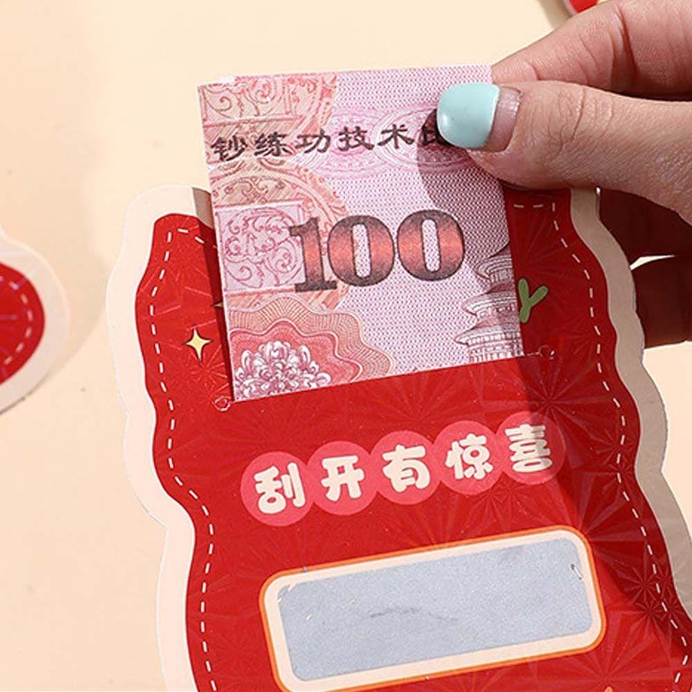 6pcs Cartoon Chinese New Year Red Envelopes Blessing Lucky Money Bags  Party Gifts