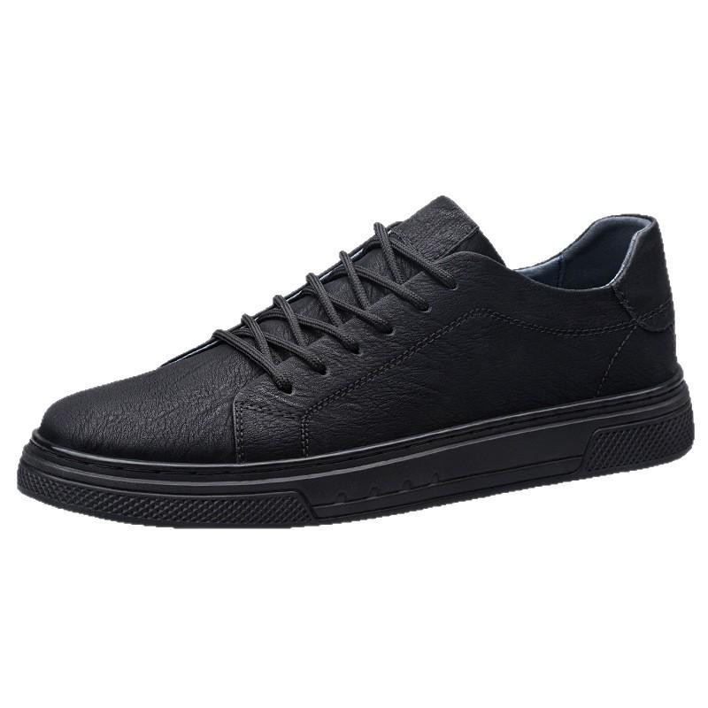 Men's Retro Lace-up Cowhide Sneakers - Trendy Casual Spring Loafers