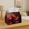 1pc Still Life Food Art Tissue Box Holder - Pomegranate Fruit Print Design, Party Tissue Box, Multifunctional for Kitchen And Dining, Durable Fabric N