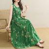 Women's Plus Size Floral Print Sleeveless Maxi Dress, Casual Loose Summer Long Dress (XL-5XL)