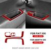 Soft Carbon Fiber For Fiat 500 2011-2023 500E 2012-2019 For Abarth 595/695/500C 2016-2024 LHD RHD Car Gear Shift Panel Trim