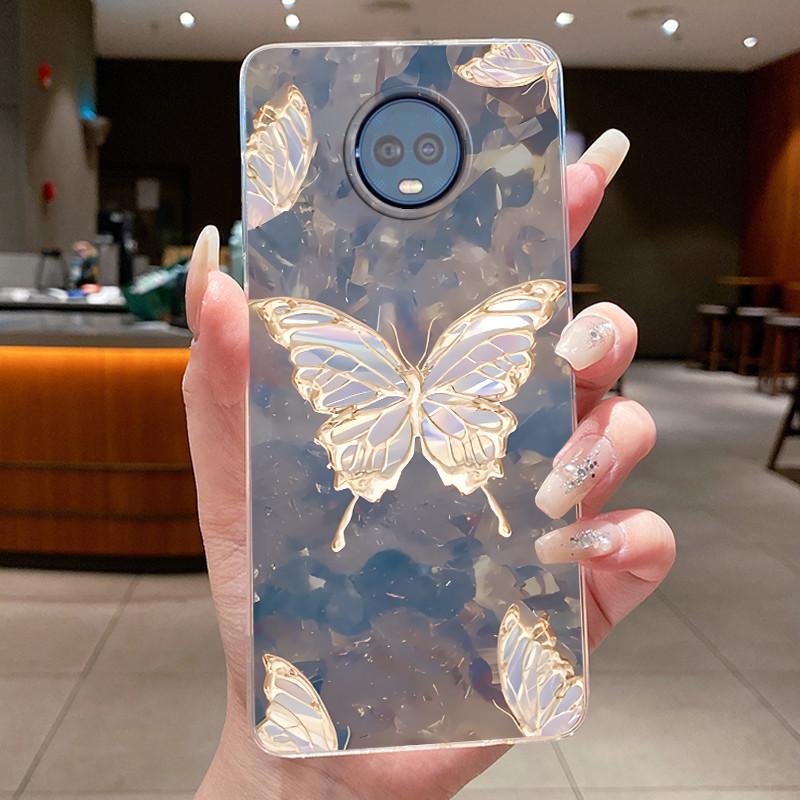 For Motorola Moto G6 Plus Case Clear Luxury Fashion Butterfly Flowers Soft Silicone Phone Cover for Motorola G6 Plus G6+ Casing