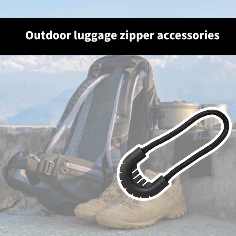 10Pcs Outdoor Backpack Zippers Head Bag Flexible Zippers Puller Light Weight Zippers Head Bag Part Accessories Enduring