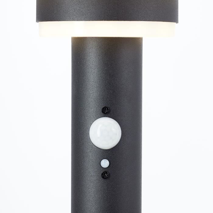 Outdoor Bollard - BRILLIANT - GARVINA - LED and Solar - Motion Sensor - Stainless Steel and Plastic - 4 W - Black