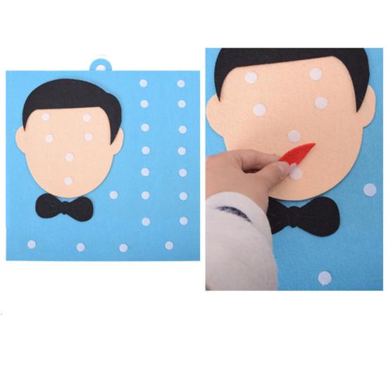 Non-Woven Five Sense Organs DIY Assembling Puzzle Jigsaw Children Training Toy