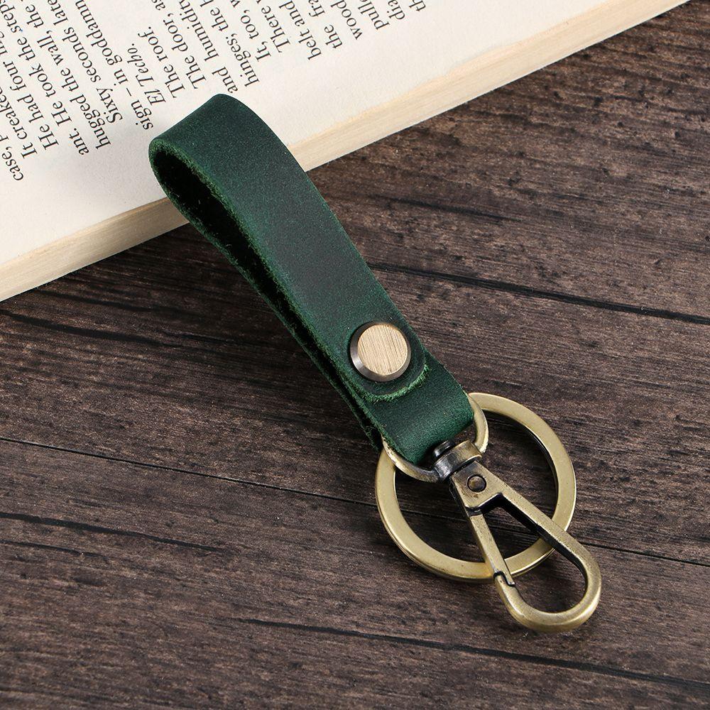 New Gift For Him Friendship Gift Car Key Ring Accessories Bag Pendant Leather Keychain