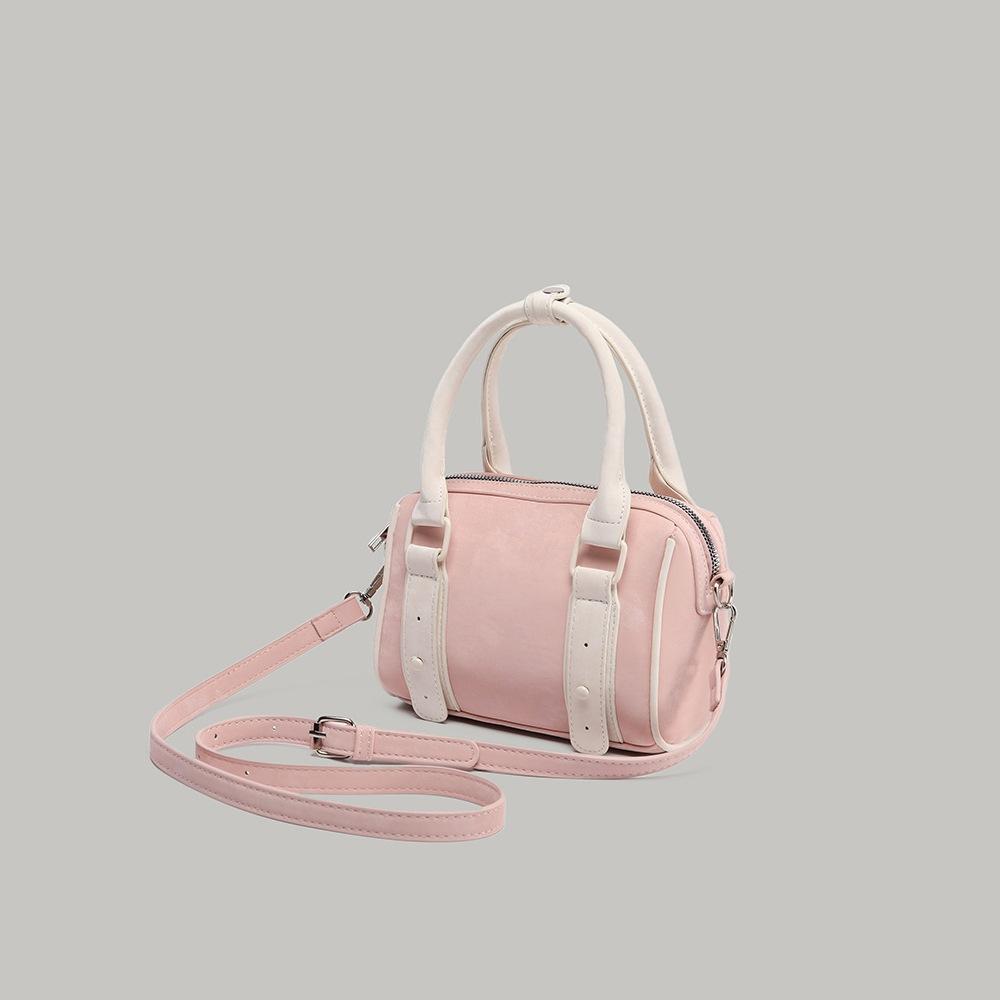 Sweet Girl Handbag 2025 New Model Niche Design Cute Boston Bag Versatile Commuting Shoulder Crossbody Bag