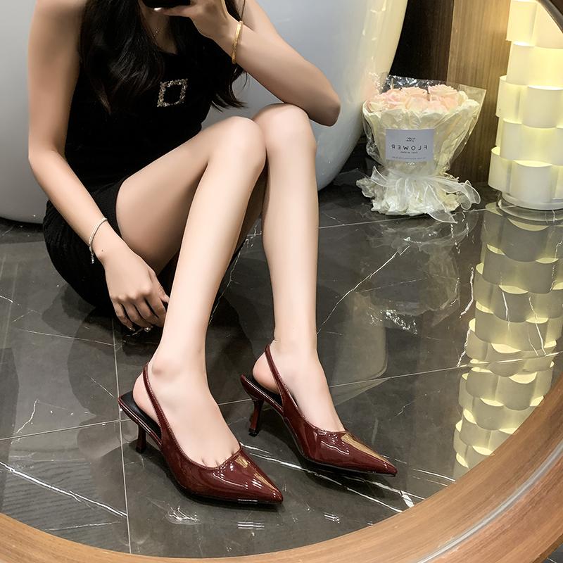 Summer Cover Toe Slip On Women Sandals Fashion Shallow Ladies Casual Wedges Low Heel Singbacks Sandalias