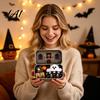 Haunted House Gift Box Halloween Mini Tin Gift Plush Ghost with Candy Storage Scene Collectible Micro Theater for Kids Party Favor Witch