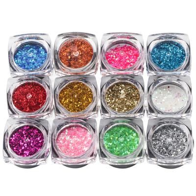 Nail Art Třpytky Geometrický Tvar Dekorace Manikúra Pailletová Nálepka DIY Sada Příslušenství