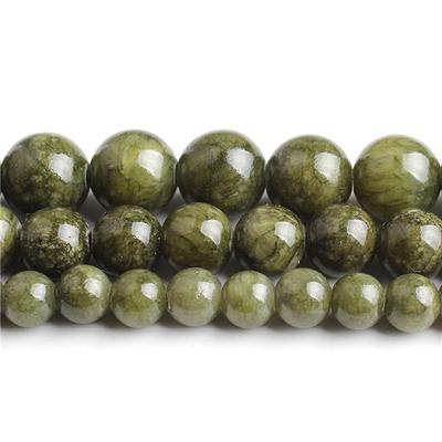 Nowy Jades Chalcedon naturalny zielony kamień koraliki do tworzenia biżuterii DIY bransoletka naszyjnik 6/8/10/12 mm