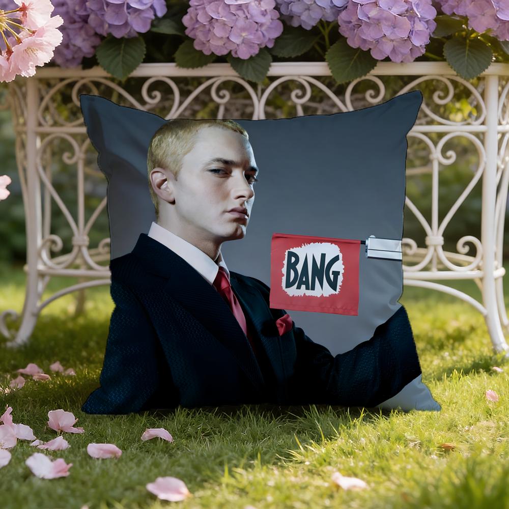 Rap singer Eminem Cushion Cover Home & Car Dual-Scene Pillow Cover: Reversible for Premium Comfort