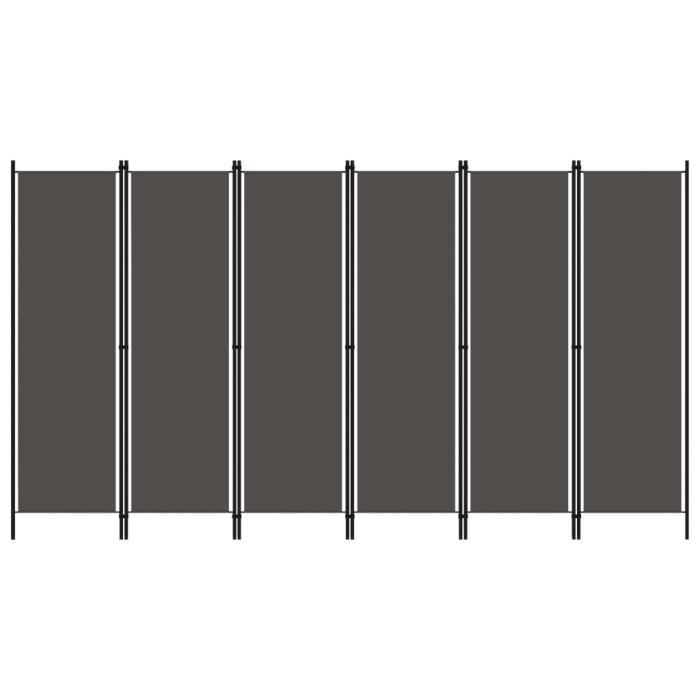 VidaXL Cloison de séparation 6 panneaux Anthracite 300x180 cm