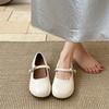 Red retro premium French flat bottom shallow mouth single shoes women's summer 2025 new with skirt versatile Mary Jane shoes