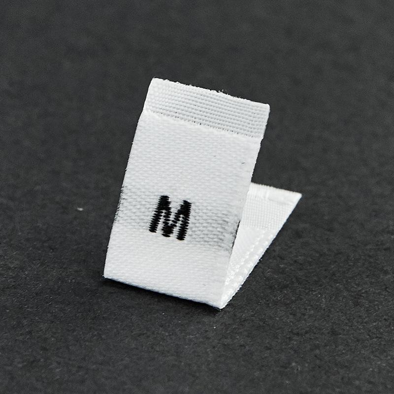 In-Stock Universal Black & White Folded Neck Labels for Men's & Women's Clothing