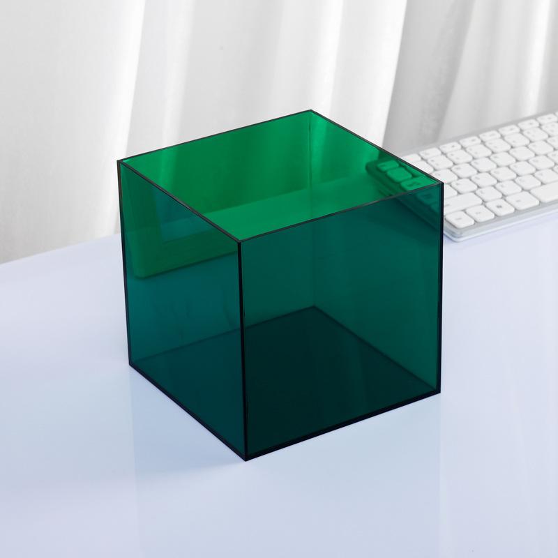 

10/150/20cm Colorful Transparent Acrylic Display Box, Figure Display Stand, Toy Storage Box, Cube Photo Props Photography Decor 10x10x10cm