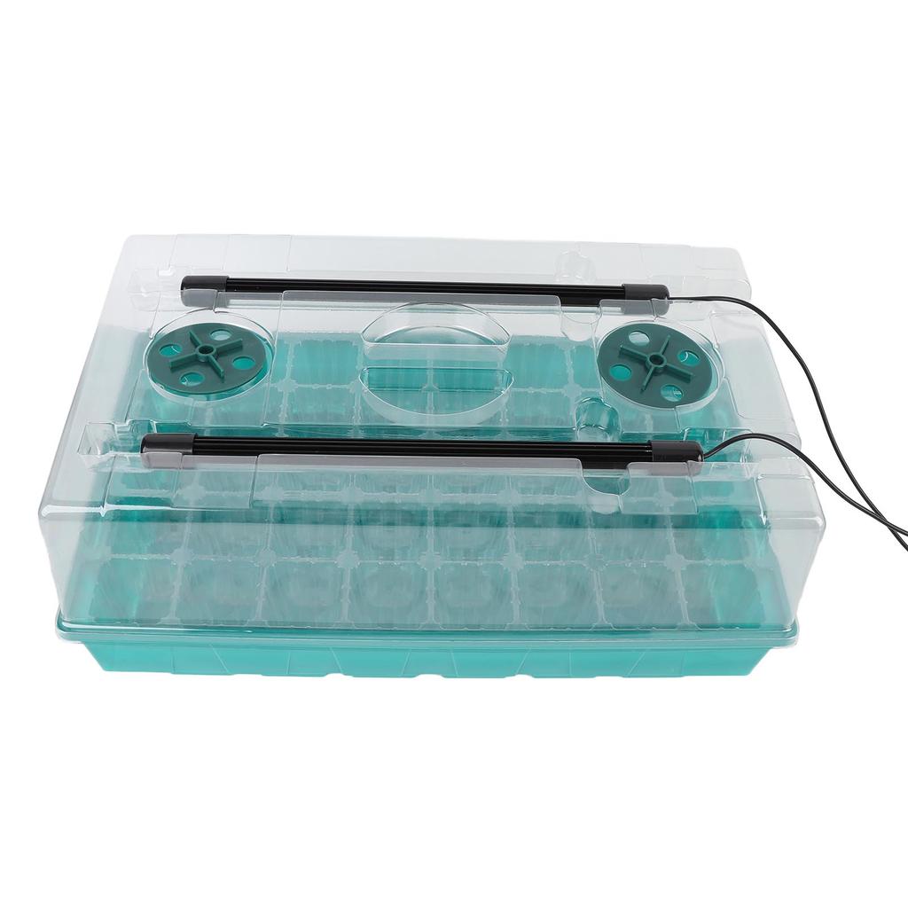 Plant Starter Tray Propagator Plant Greenhouse Grow Kit with 4 Tube Grow Light USB Connector Plant Germination Trays 40 Cells Per Tray 3 Lighting Mode
