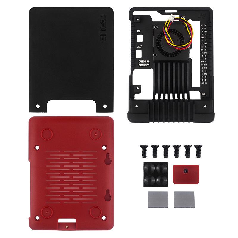 Raspberry Pi 5 Aluminum Alloy Case with Active Cooling Fan and PWM Speed Control