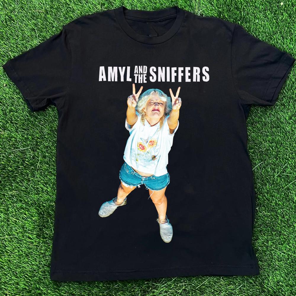 НОВЫЙ Amyl and the Sniffers Забавный Подарок Для Фаната Черная Футболка Всех Размеров AR113 Унисекс Футболка M