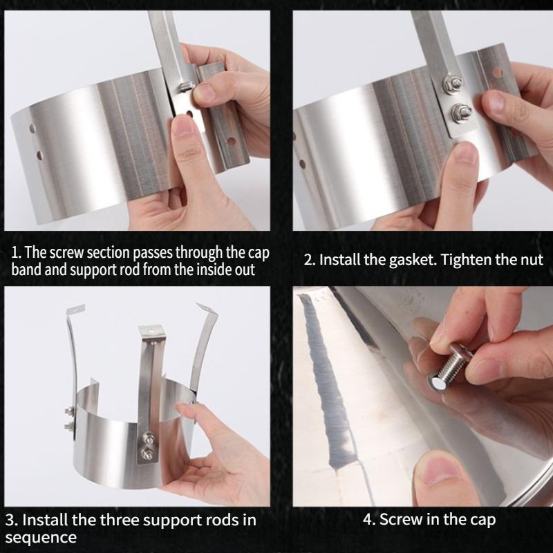 1PC Chimney Cowl Cap roof rain cap chimney Exhaust Hood Stainless Steel Exterior Wall Air Outlet Stove Pipe Protector Cover