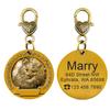 Medaglietta ID Personalizzata per Cani Targhette Personalizzate per Cani Placca Nome Anti-smarrimento Incisione Gratuita Ciondolo per Animali Domestici per Collari Collane Placcato Rame