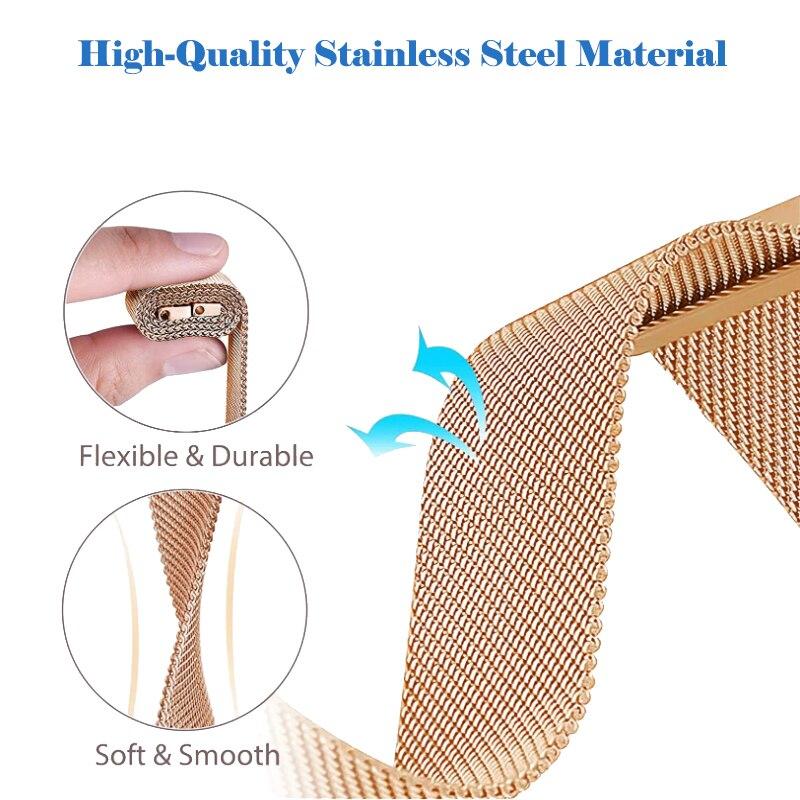 Metallrem for Samsung Galaxy Watch 7/6/5/4 44 mm 40 mm/4 Klassisk 46 mm 42 mm bånd Milanese magnetisk armbånd for Galaxy Watch 5pro