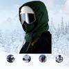 Waterproof Fleece Lined Riding Headgear with Goggles 3-in-1 Full Cover Ski Hood Cycling Skiing