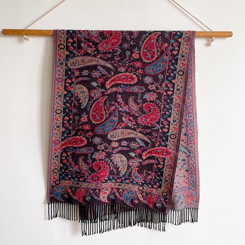 Luxury Brand Jacquard Scarf Women Fashion Thick Soft Cashmere Lady Casual Stole Shawl Headband Scarves Neckerchief Bandana