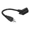 Y Shaped 14AWG Extension Splitter Cord 3 Prong NEMA 5 15P To 5 15R and C7 Power Cable for Electronics and Appliances