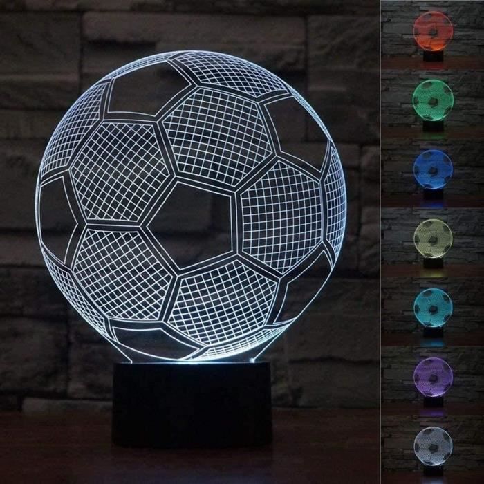 Lampe Illusion 3D LED - AM5226 - Football - Télécommande - Dimmable - Design Contemporain