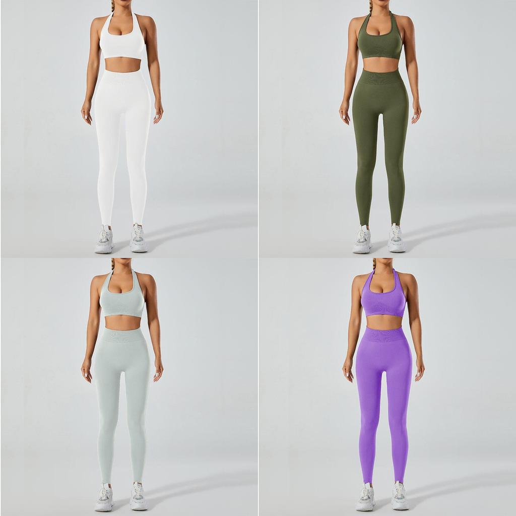 Yoga-Outfit für Damen High-Impact Sportbekleidung mit feuchtigkeitsableitendem und atmungsaktivem Stoff für Fitness und Laufen