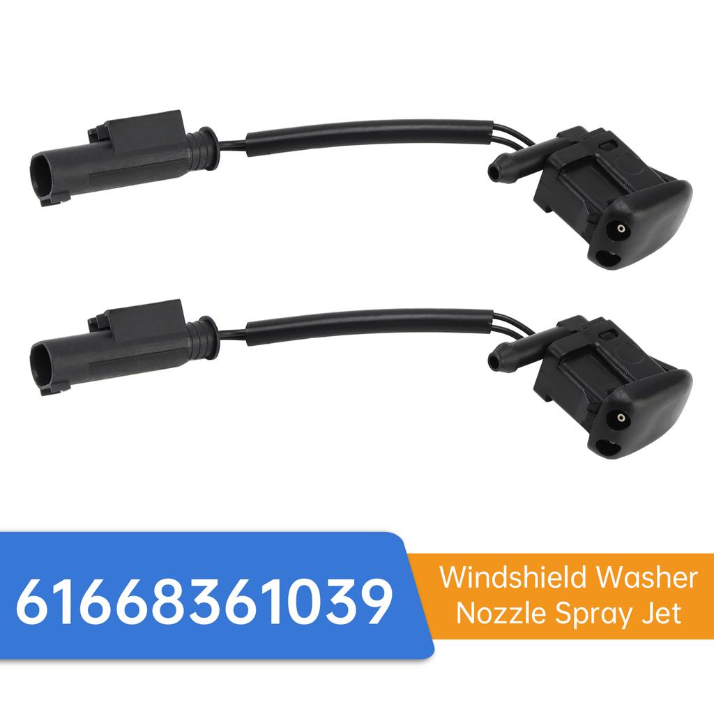 2pcs Windshield Washer Nozzles Spray Jet 61668361039 for BMW 5 E39 525i 528i