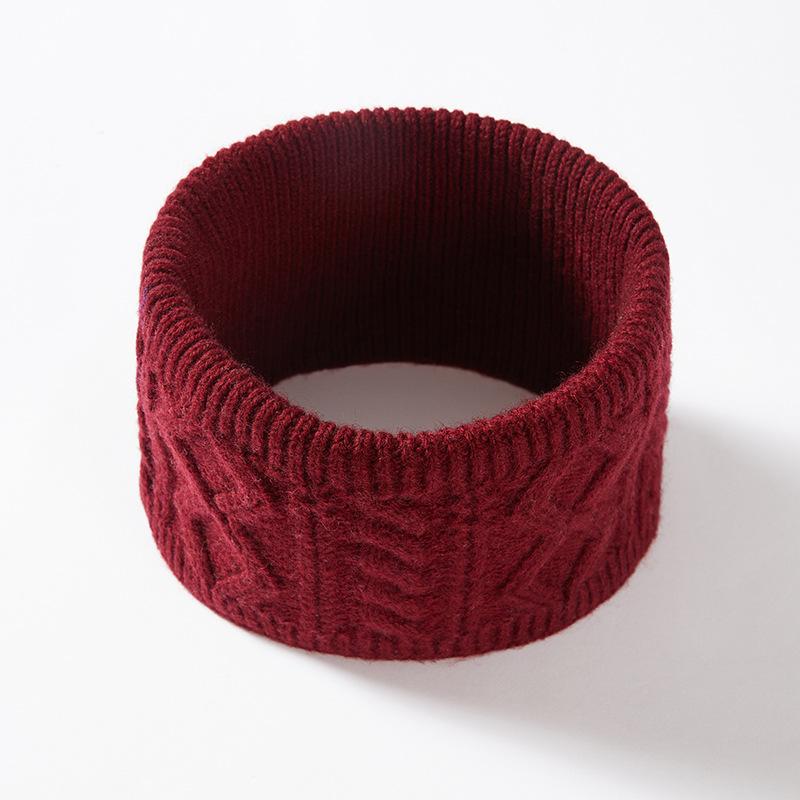 Knitted hat men's wool winter warm ear protection wool hat scarf set women's outdoor anti-cold