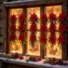 Wall Hanging Pine Branches Poinsettia Christmas Garland New Christmas Swag Garland  Home Decoration