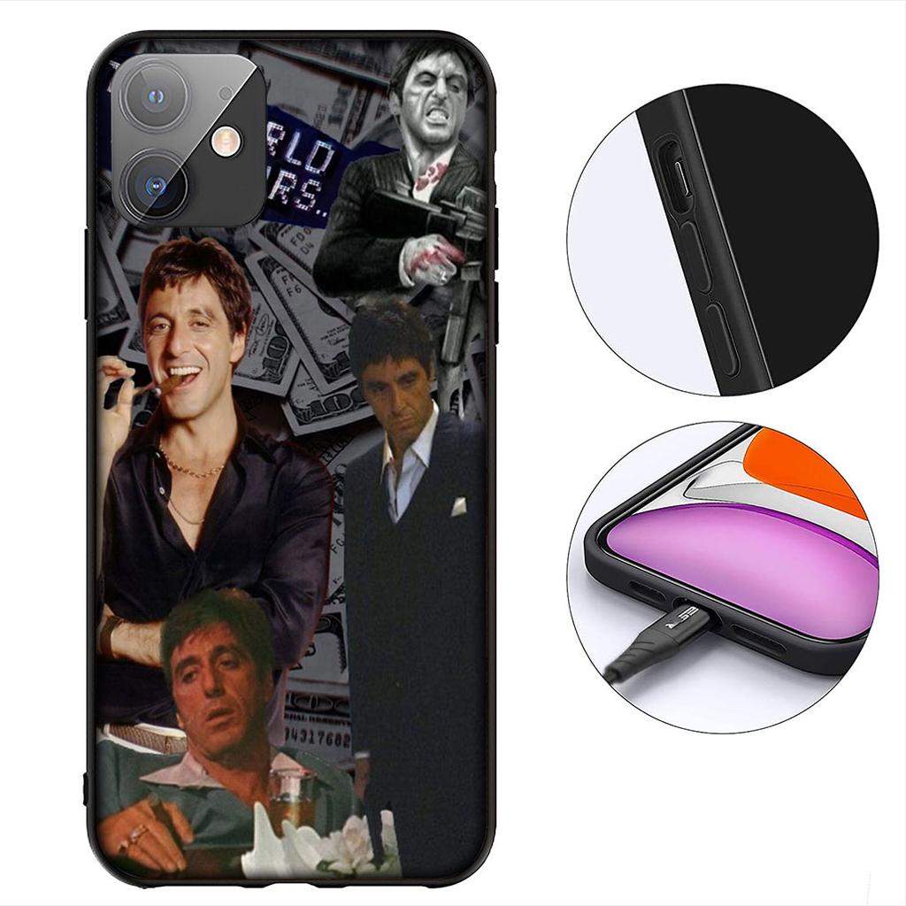 Al Tony Pacino Montana S-Scarfaces Phone Cover for Apple iPhone 12 13 Mini XS 11 Pro Max 7 8 Plus + XR 8+ X SE 2020 SE3 Case