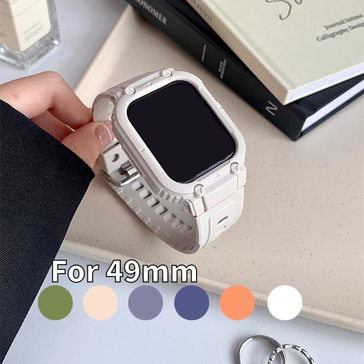 

Для Apple Watch Ультра интегрированный чехол + ремешок Прочный бронированный спортивный браслет для iWatch Series 7 8 Ремешок из ТПУ + чехол для часов Ultra Protect Bumper Cover