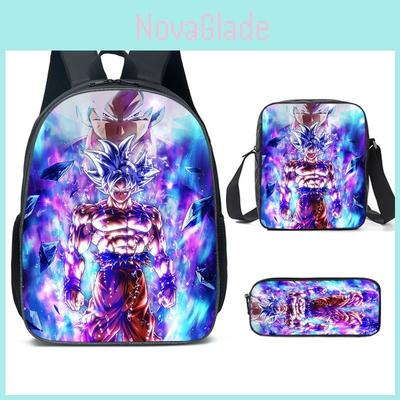 Dragon Ball Kids Backpack Set With Breathable Oxford Fabric For School Use