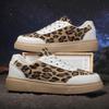 Vår Nye Leopardtrykk Designet Retro Mote Fritidssko for Kvinner Lav Utskjæring Komfortable Allsidige Chunky sneakers