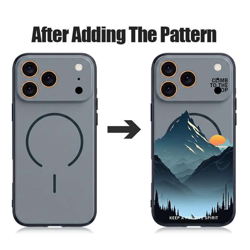 Mountain Landscape Case For iPhone 17 18 Pro Max For iPhone 16 15 14 13 Pro Max Magnetic For Magsafe Skin Feel Hybrid Phone Cover
