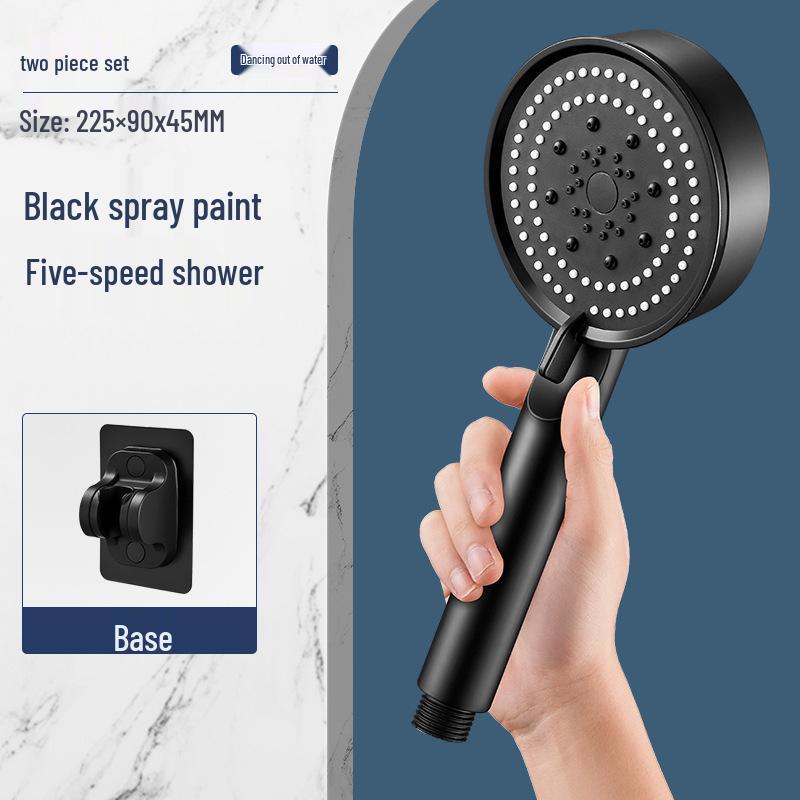 Black Warrior Pressurized 5-Speed Shower Head