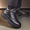 Cotton Shoes 22 Winter New Soft Leather Big Fur Piled Thickened Warm Snow Boots Dad Casual High Top Leather Shoes