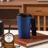 Isolierter Edelstahl-Reise-Kaffeebecher mit Strohhalm