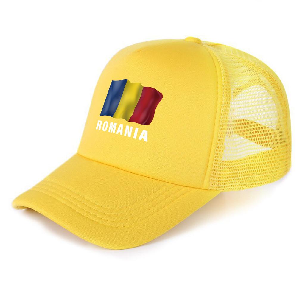 RoUnisexia Flag Printed Trucker Hat Adjustable Curved Brim Breathable Vintage Cap Unisex for Street Wear Mountaineering Travelling